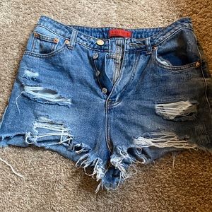 High Waisted Jean Shorts